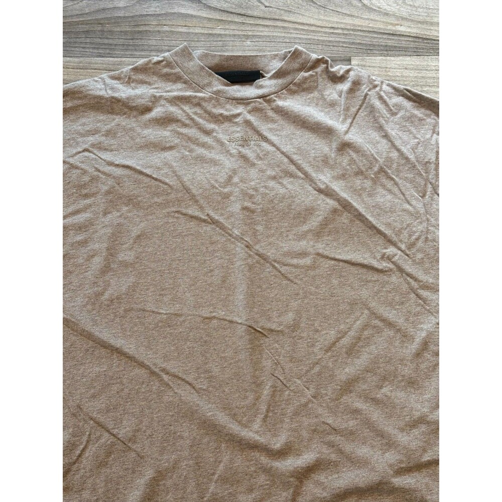 Fear of God Essentials Mens XXL Oatmeal Heather Long Sleeve Shirt FOG Cotton - Picture 5 of 12